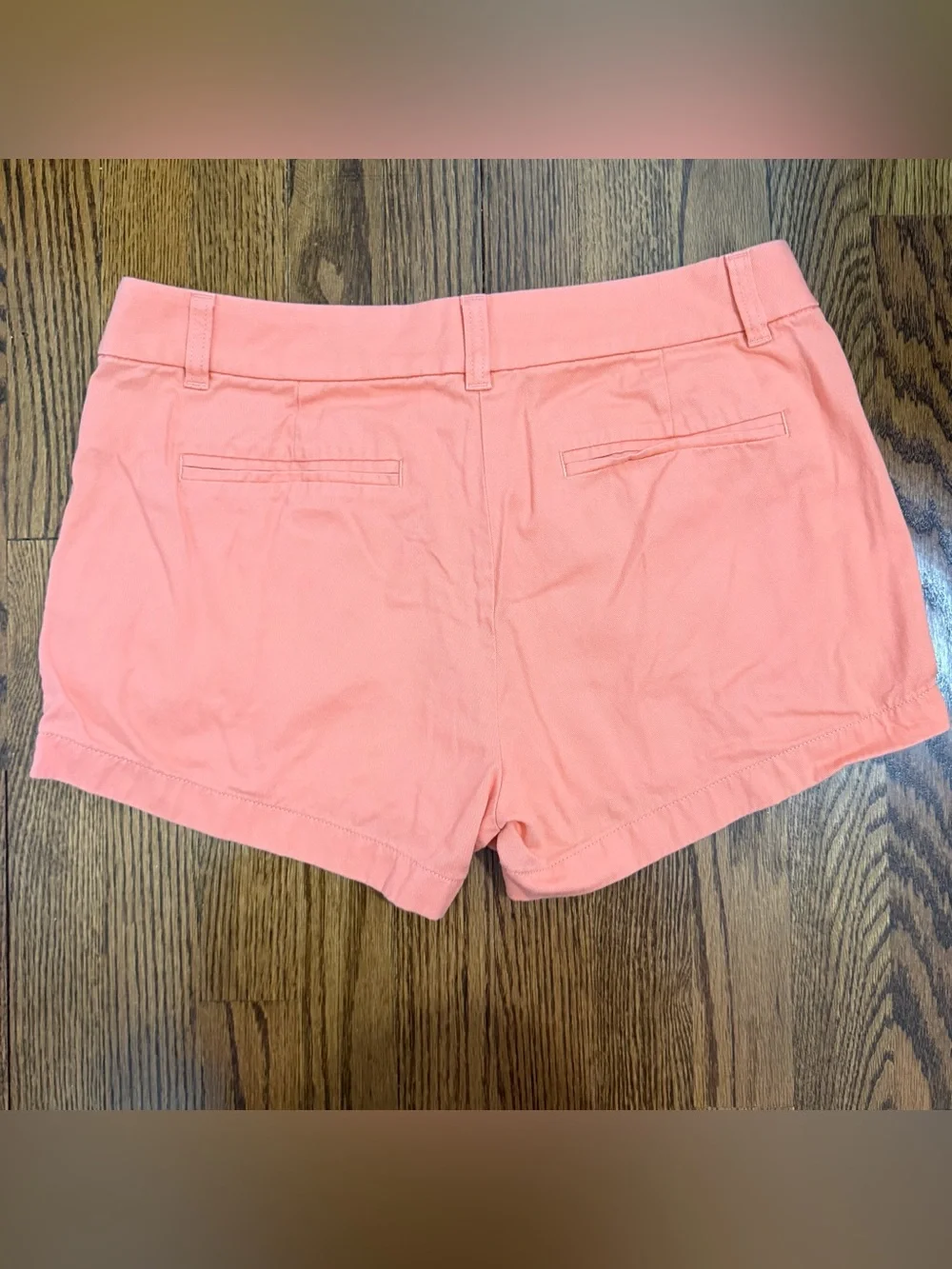 J.Crew Flat Front Chino Coral Shorts Size 6